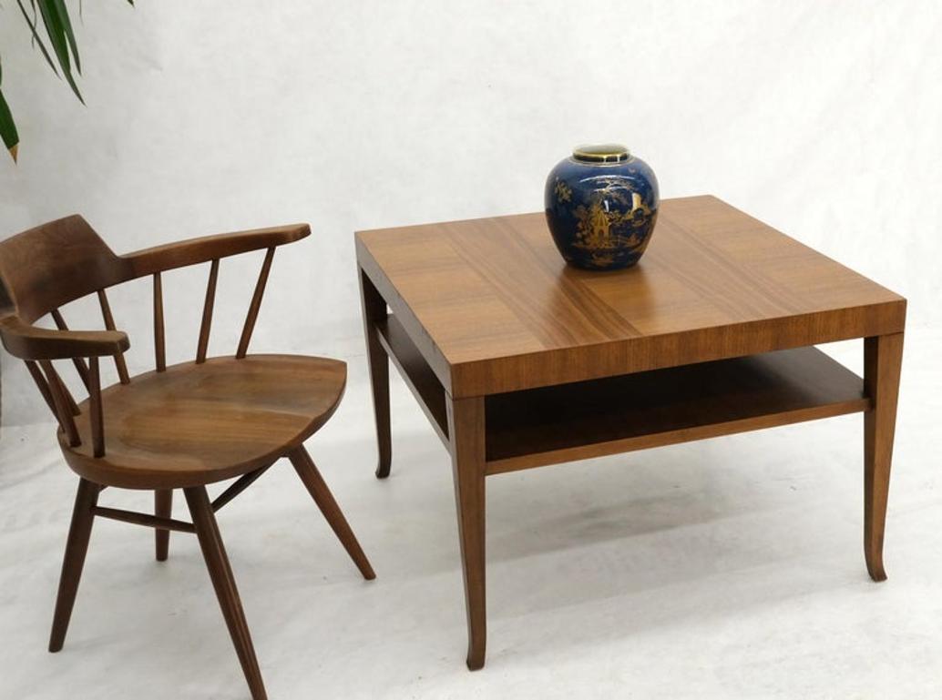 Gibbings for Widdicomb Square Two Tier Walnut End Center Coffee Table