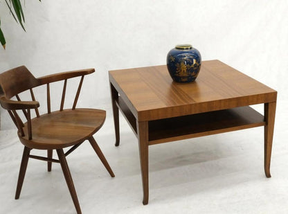 Gibbings for Widdicomb Square Two Tier Walnut End Center Coffee Table