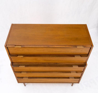 Mid-Century Modern Walnut 5 Drawers High Chest Dresser MINT!