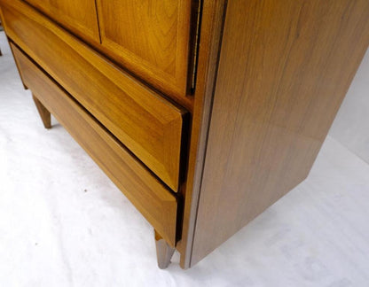 Mid Century American Walnut Gentleman's Chest Dresser w/ Two Doors Compartment