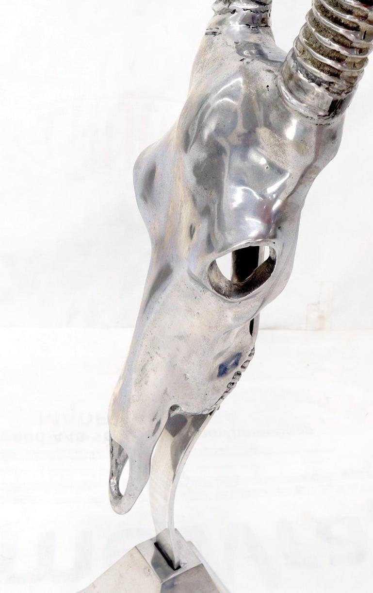 Vintage Arthur Court Tall Sculpture of a Gazelle in Polished Aluminum