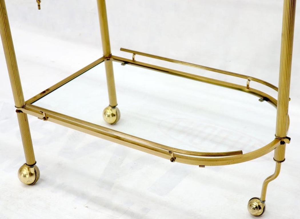 Half Oval Expandable Serving Cart Tray Table