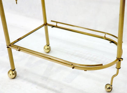 Half Oval Expandable Serving Cart Tray Table