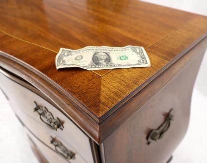 Carved Ball and Claw Feet Flame Mahogany Book Matched Dresser Bachelor Chest