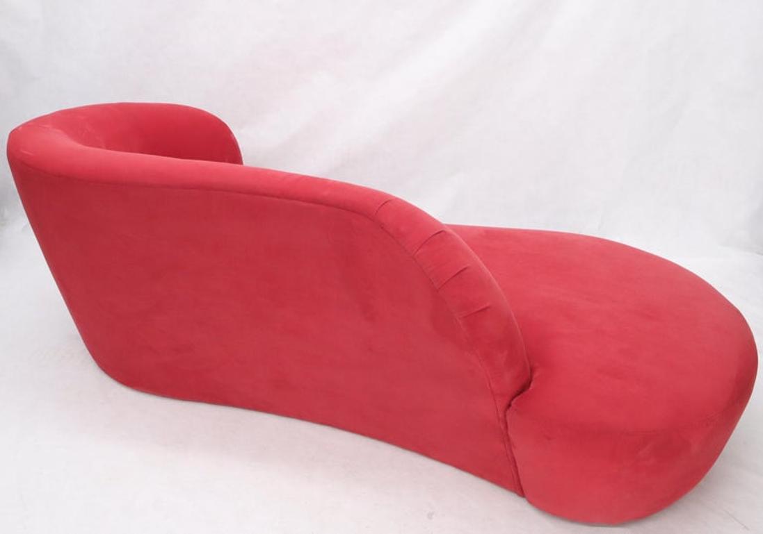 Red Suede Weiman Preview Chaise Lounge Cloud Sofa