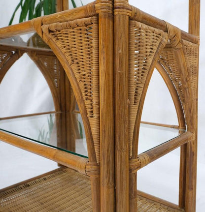 Bamboo Rattan Decorative Shelf Etagere