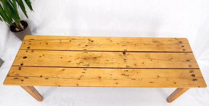 Large Antique Waxed Pine Harvest Farm Dining Table Primitive Natural