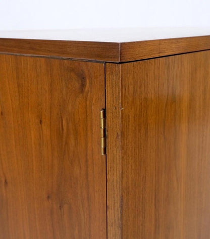 Mid-Century Modern Walnut Two Doors Floating Base Small Petit Credenza Mint