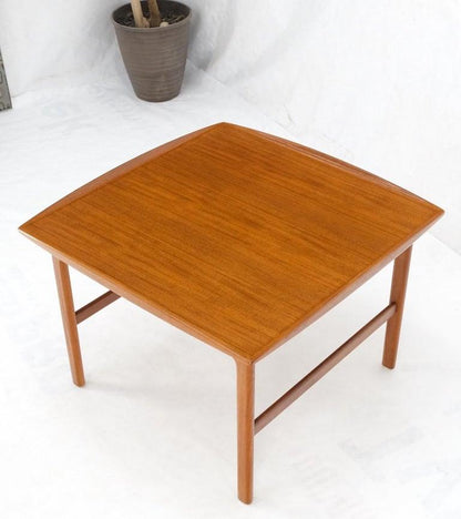 Danish Mid-Century Modern Teak Square Rolled Edges Coffee Table MINT!