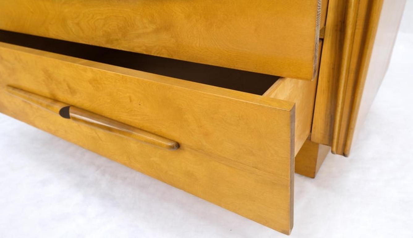 Honey Amber Tone Finish Edmond Spence High Chest Gentlemen's Dresser Double Door