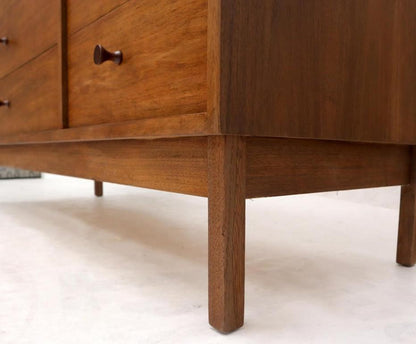 Mid-Century Modern Walnut 8 Drawers Long Dresser Credenza