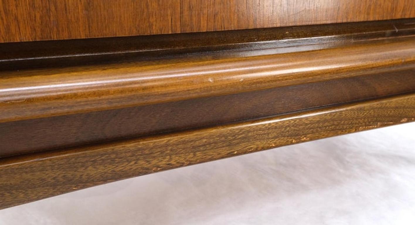 Mid-Century Modern Diamond Front Walnut 8 Drawers High Chest Dresser Cabinet