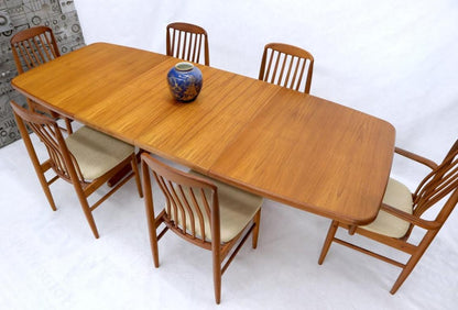 Danish Teak 2 Self Containing Extension Boards Dining Table