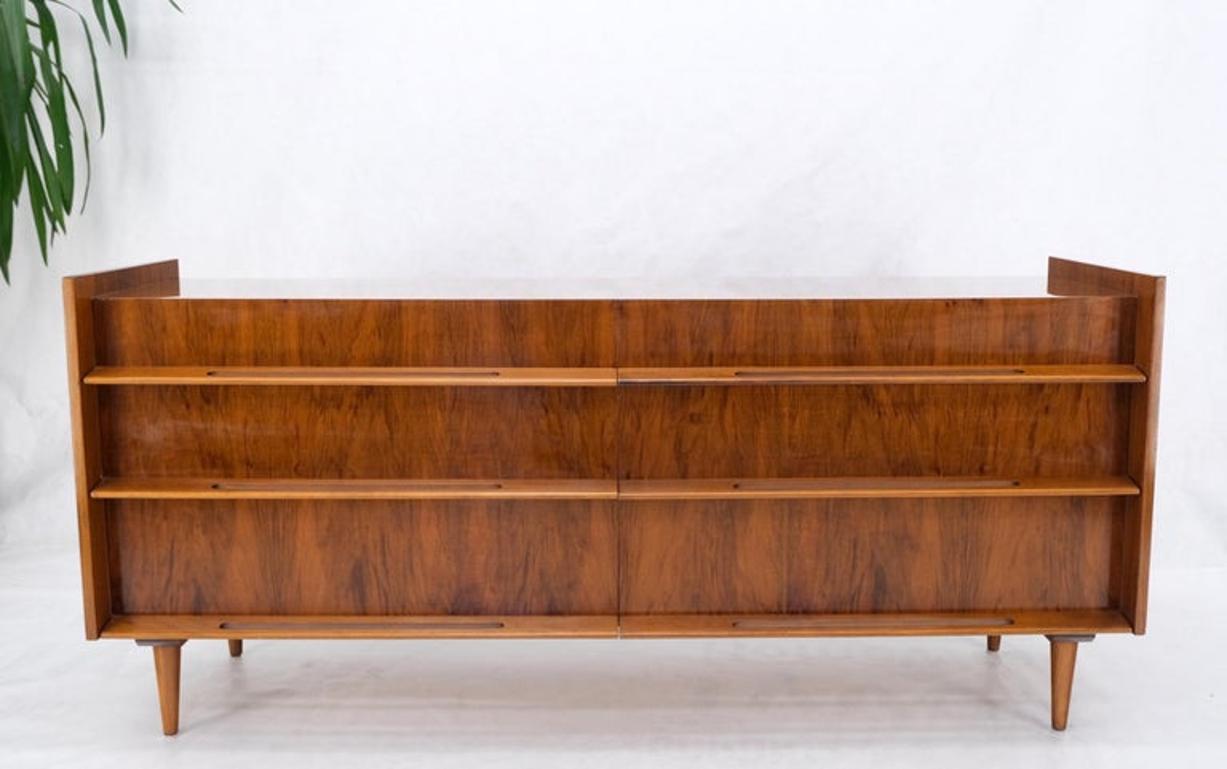 Edmond Spence Lacquered Walnut 6 Drawers Long Dresser Cabinet Credenza Mint!