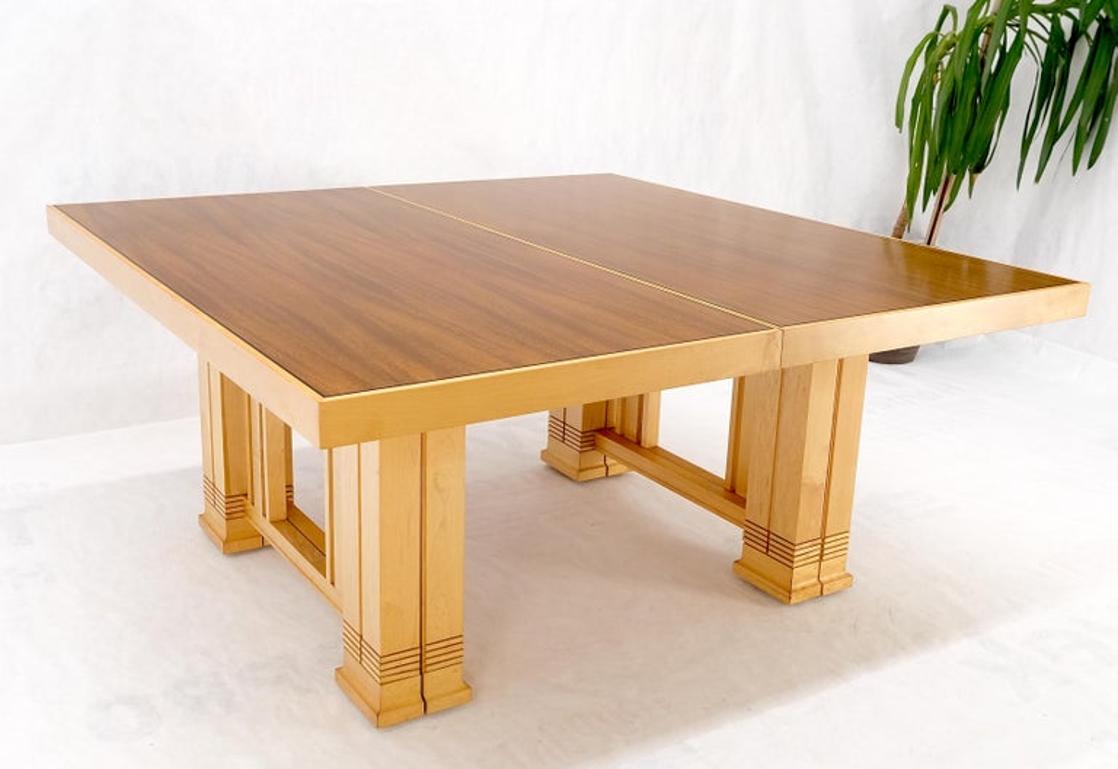 Very Large 3 Leaves Square Gate Leg Dining Conference Custom Table