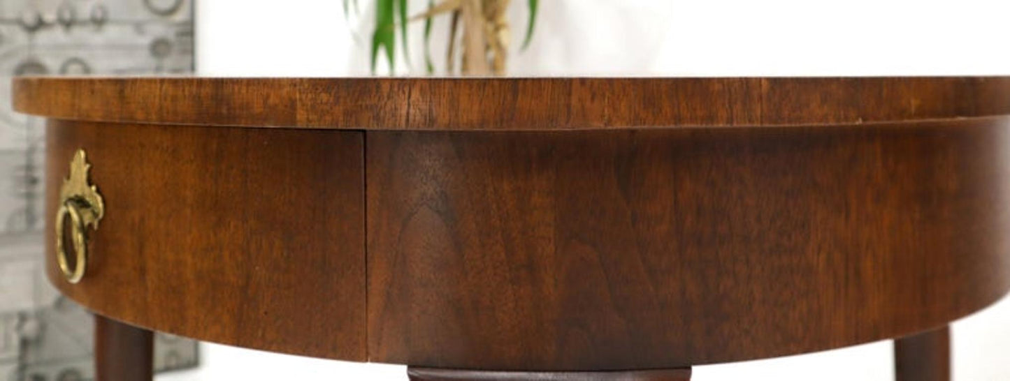 Queen Ann Walnut One Drawer Lamp Side Table Stand by Baker
