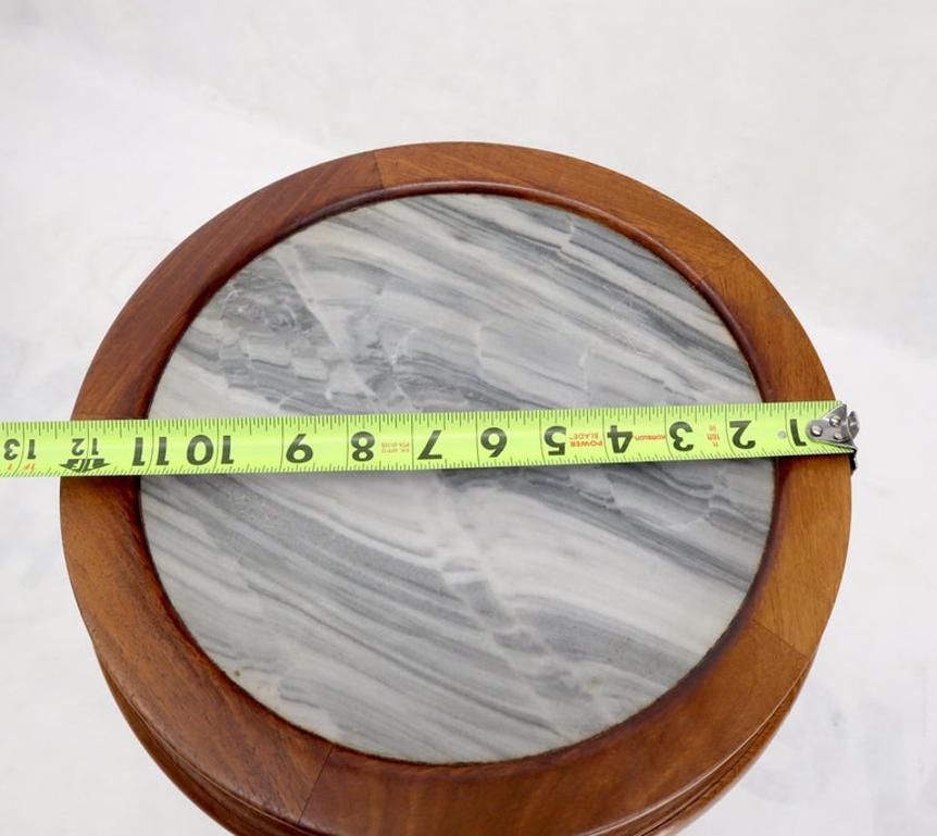 Chinese Carved Rosewood Marble Top Stand