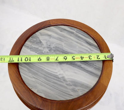 Chinese Carved Rosewood Marble Top Stand