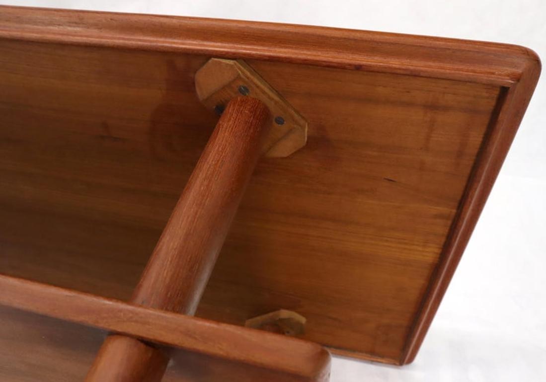 Danish Teak Mid-Century Modern Rectangular One Shelf Coffee Table