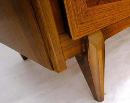 Mid Century American Walnut Gentleman's Chest Dresser w/ Two Doors Compartment
