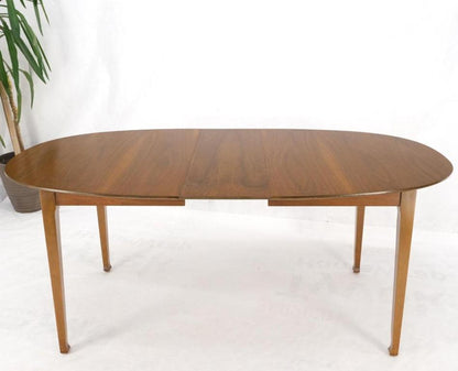 Oval Walnut Square Tapered Legs Mid Century Modern Dining Conference Table Mint