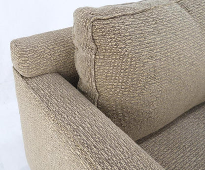 Deep Oatmeal Fabric Upholstery Contemporary Lounge Chair on Dowel Legs