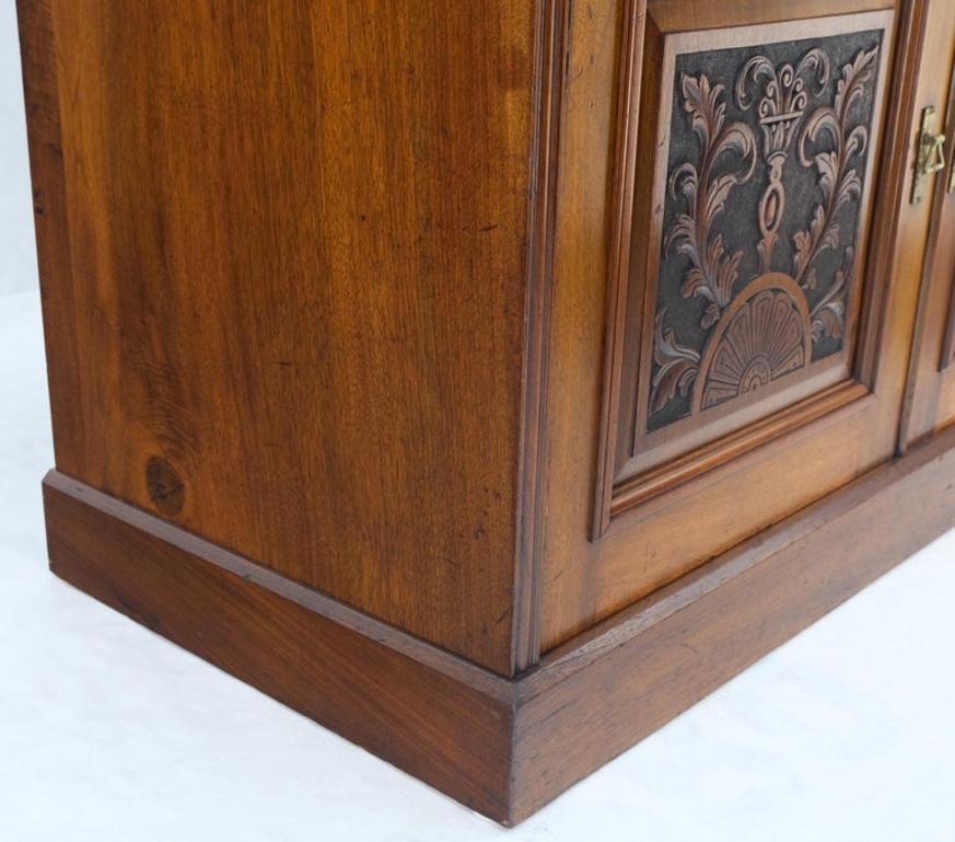 Large Walnut Victorian Secretary Bureau Cabinet Letter Shelves Bottom Storage