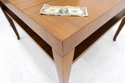 Gibbings for Widdicomb Square Two Tier Walnut End Center Coffee Table