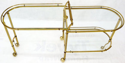 Half Oval Expandable Serving Cart Tray Table