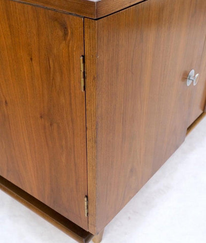 Mid-Century Modern Walnut Two Doors Floating Base Small Petit Credenza Mint