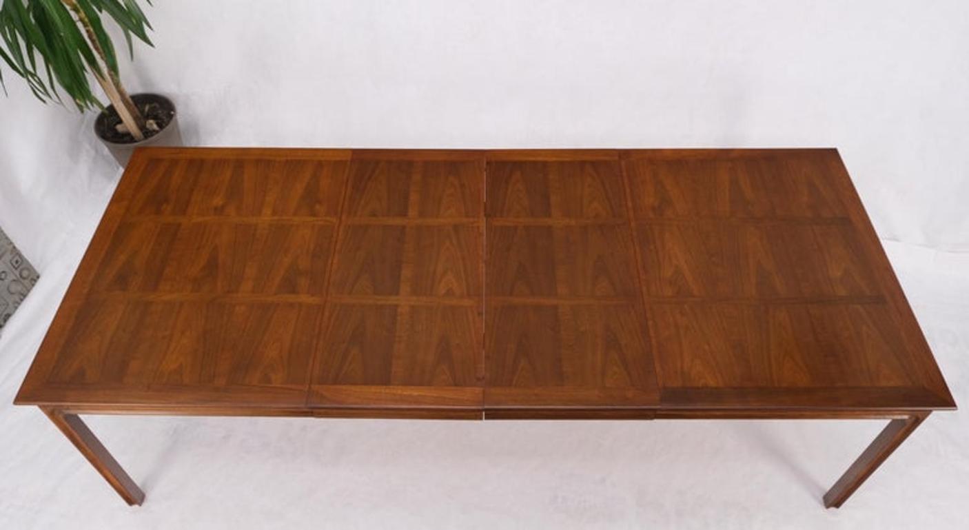 Large Oiled Walnut Two Extension Boards Leafs Rectangle Dining Table Mint