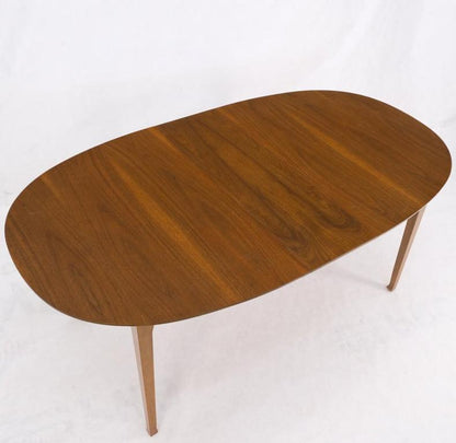 Oval Walnut Square Tapered Legs Mid Century Modern Dining Conference Table Mint