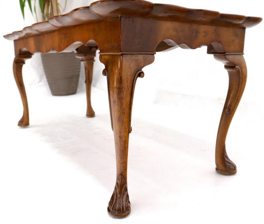 Vivid Burl Walnut Grain Italian Coffee Table