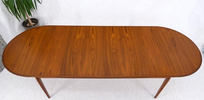 Danish Mid Century Modern Teak Drop Leaf Dining Table w/ 2 Leaves Boards MINT