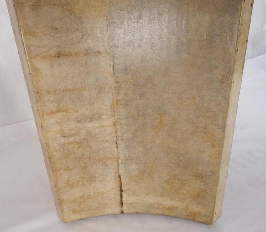 Goatskin Parchment Two Leaves Double Pedestal Dining Table Extension Board