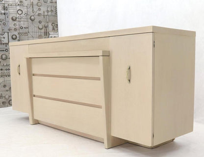 White Pickle Lacquer Finish Sculptural Dresser