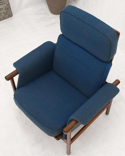 Danish Mid Century Modern Teak Dowels Design Lounge Chair by Selig