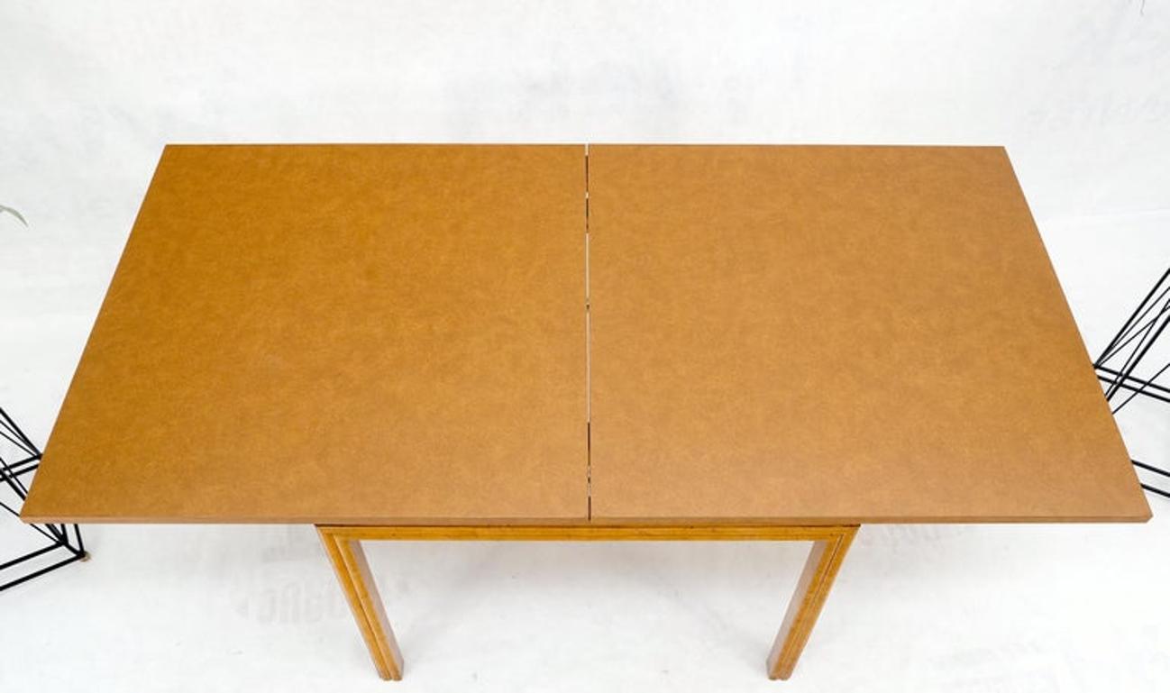 Mid-Century Modern Flip Top Square Melamine Kitchen Dining Game Table MINT!