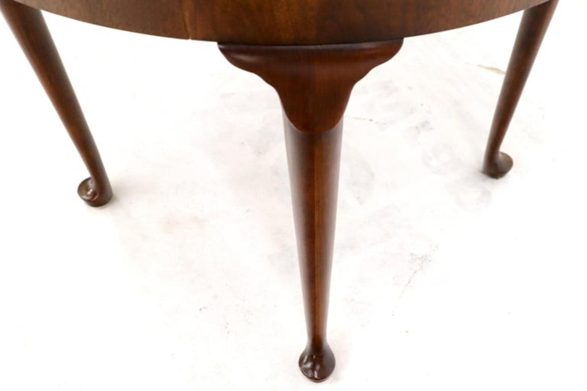 Queen Ann Walnut One Drawer Lamp Side Table Stand by Baker