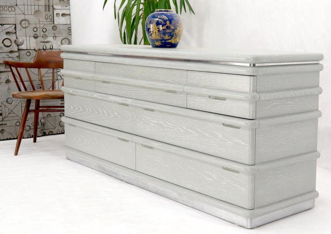 Jay Spectre Cerused Oak 8 Drawers Dresser Completely Restored