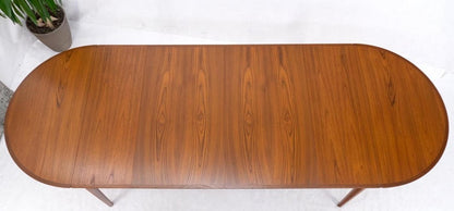 Danish Mid Century Modern Teak Drop Leaf Dining Table w/ 2 Leaves Boards MINT