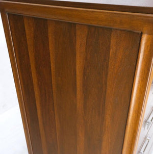 6 Drawers Drop Pulls Walnut Mid Century Modern High Chest Dresser Tall Legs MINT