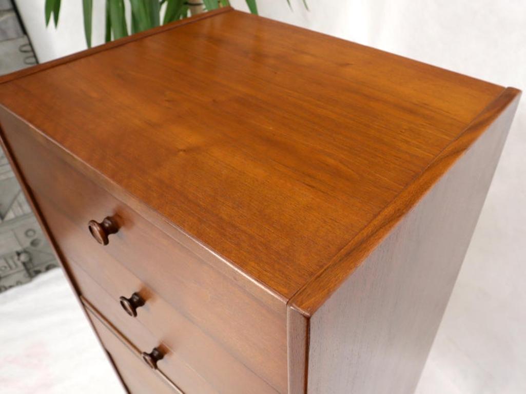 Mid-Century Modern American Walnut Tall Skinny Lingerie Chest Dresser