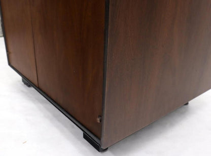 John Stuart Walnut One Drawer Two Doors Compartment End Table Nightstand