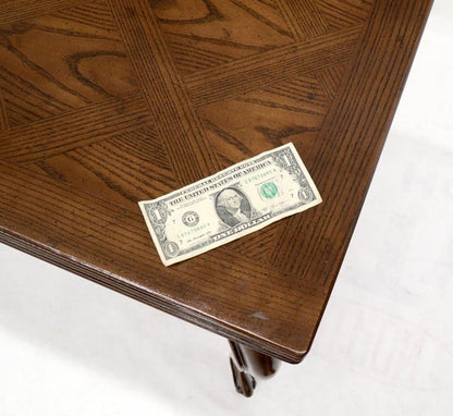 Henredon Cabriole Leg Parquet Flip Top Console to Dining Table