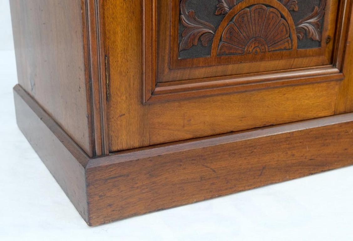 Large Walnut Victorian Secretary Bureau Cabinet Letter Shelves Bottom Storage