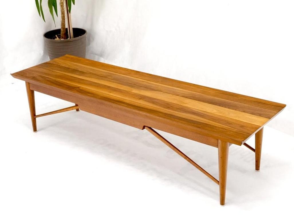 Henredon Solid Walnut Bench Coffee Table
