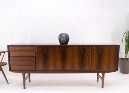 Danish Mid-Century Modern Rosewood 3 Doors 5 Drawers Credenza Dresser Mint!