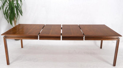 Large Oiled Walnut Two Extension Boards Leafs Rectangle Dining Table Mint