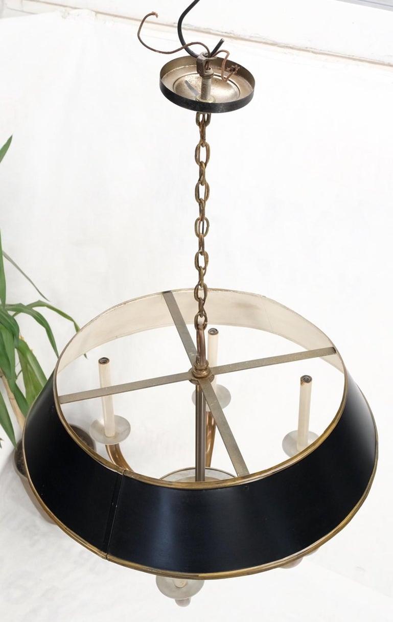Solid Brass 6 "Candles" Chapman Ceiling Light Fixture Chandelier Mid Century